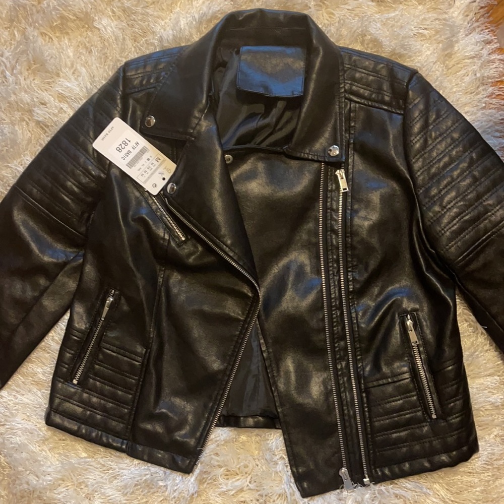 Vegan Leather Black Motorcycle jacket
